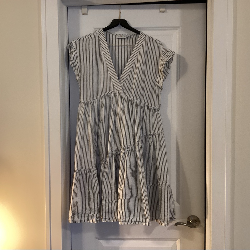 Vineyard Vines Black and White Striped Dress